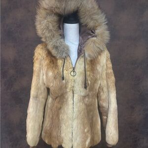 Real fur coat